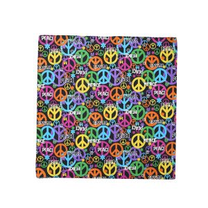 Leaf Bandana (ST009-Black with Multi color Peach sign)