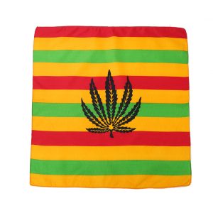 Leaf Bandana (ST009-Green/Red/Yellow with Black Leaf)