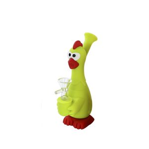 7" Silicone Chicken Bong, Green -  SKMJ-157