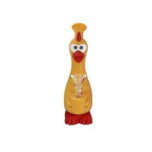 7" Silicone Chicken Bong, Orange -  SKMJ-157