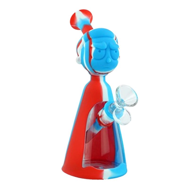 7.5" Alien Silicone Bong Blue/Red Mix Color - SKMJ-164 A