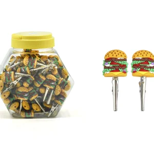 Metal Clip Hamburger Design, Burger Color -  SKMJ-169