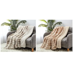 Cassidy - Faux Rabbit Fur Premium Throw Blanket - 2738