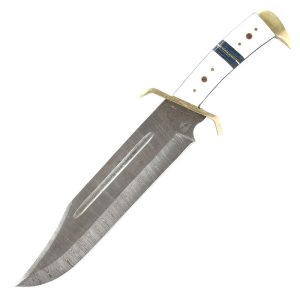 17" Damasucs H/K Bone Handle with Brass Bolster