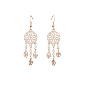 JS22249 -Dream Catcher design -  Beaded Indigenous Earrings