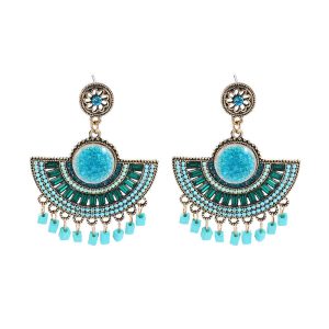 Beaded Indigenous Earrings - JS22250-A