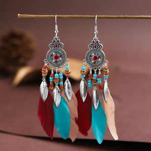 Beaded Indigenous Earrings - JS22251