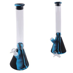5" Silicone Long Neck Bong - SMKE-059-Blue