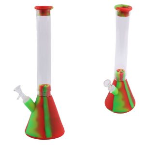 5" Silicone Long Neck Bong -SMKE-059-Red