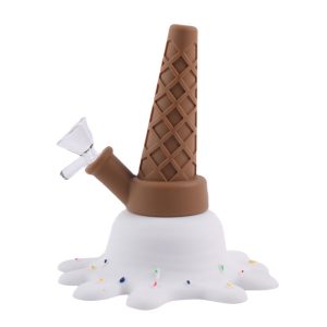 7" Silicone Volcano Bong - SMKE-062 Brown