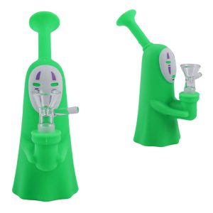 3" Silicone Gear Style Bong - SMKE-069-Green