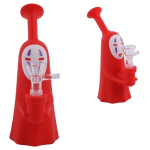 3" Silicone Gear Style Bong - SMKE-069-Red