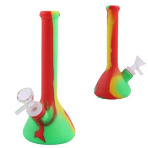 4" Silicone Long Neck Bong - SMKE-076-Orange