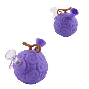 3" Silicone Purple Ball Style Bong -SMKE-088