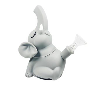 3" Silicone Water Elephant Bong -  SMKE-092-Grey