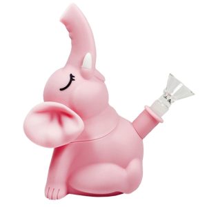 3" Silicone Water Elephant Bong -  SMKE-092-Pink