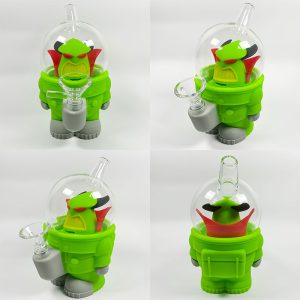 5" Silicone Zach King Bong -SMKE-094-Green