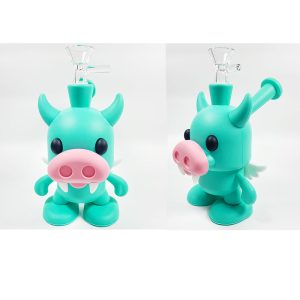 3" Silicone Cute OX Bong - SMKE-097-Green