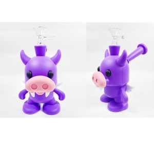 3" Silicone Cute OX Bong - SMKE-097-Purple