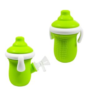 2" Silicone Baby Bottle Bong - SMKE-101-Green