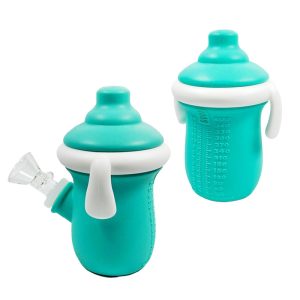 2" Silicone Baby Bottle Bong -  SMKE-101-Blue