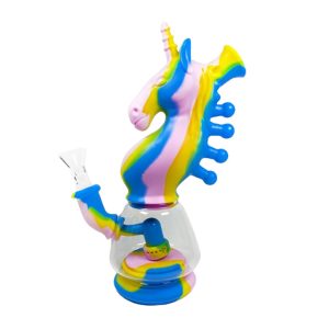 3" Silicone Unicorn Bong -  SMKE-102 Yellow+Blue