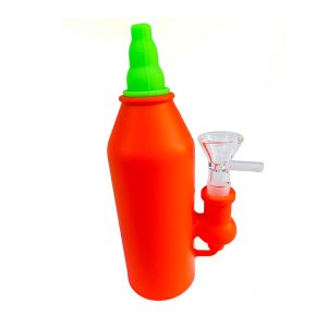 2" Silicone Saus Bottle Designe Bong  SMKE-117-Orange